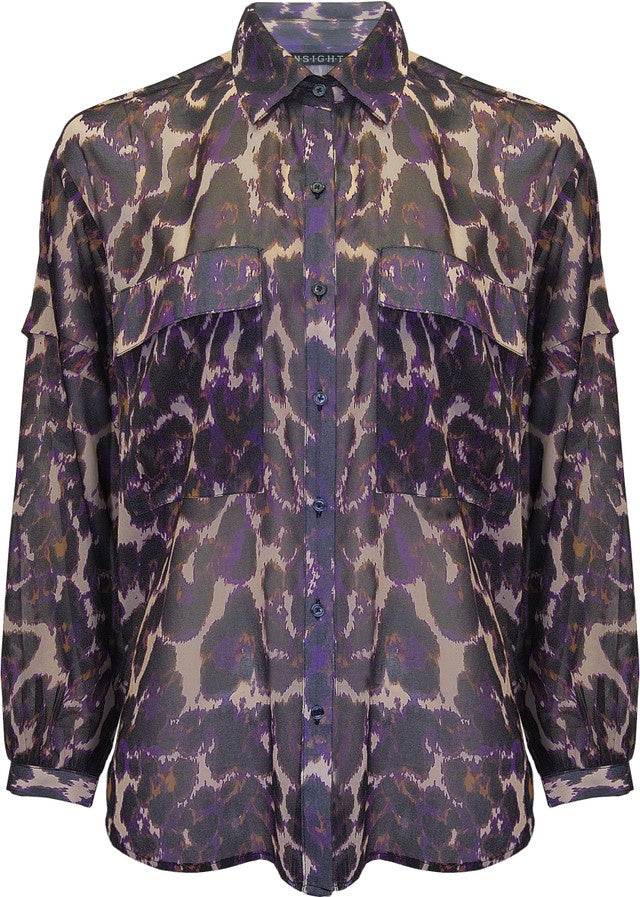 Insight Printed Mesh Blouse BCT5748