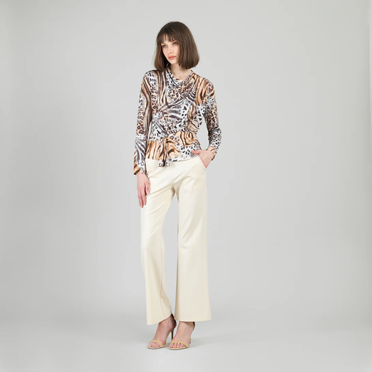 Clara Sunwoo Drape Neck Top T425P2