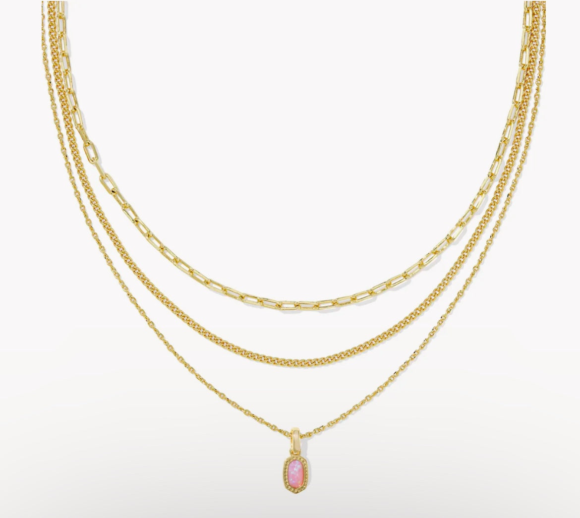 KENDRA SCOTT MINI ELISA TRIPLE STRAND NECKLACE