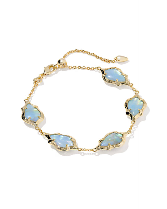 KENDRA SCOTT ADRIANA SCALLOP FRAME DELICATE CHAIN BRACELET