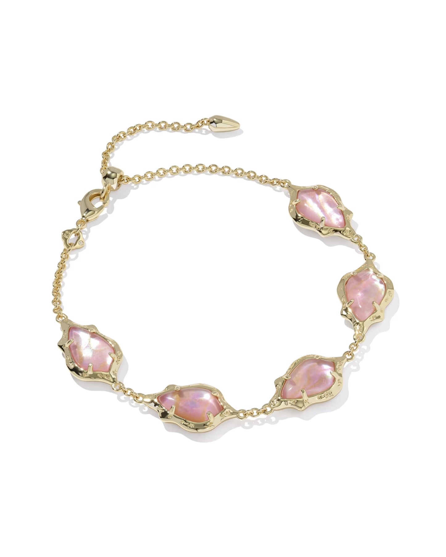 KENDRA SCOTT ADRIANA SCALLOP FRAME DELICATE CHAIN BRACELET