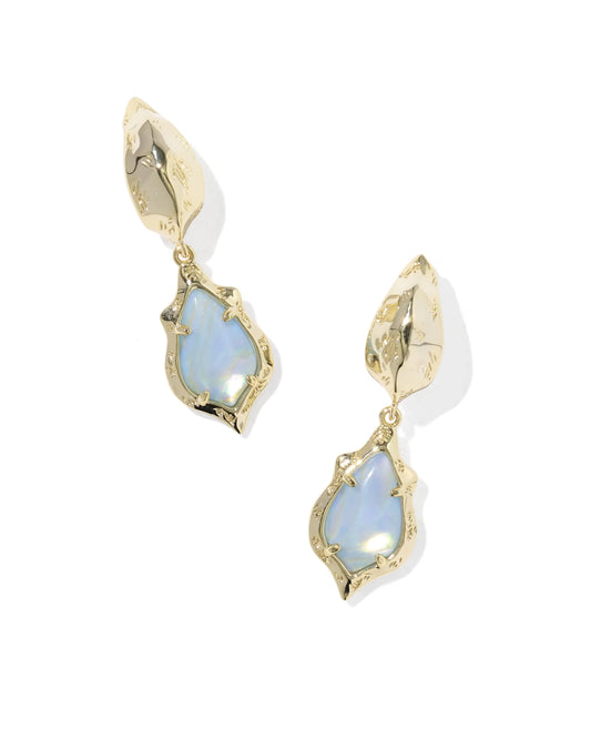 KENDRA SCOTT ADRIANA SCALLOP FRAME HUGGIE EARRINGS