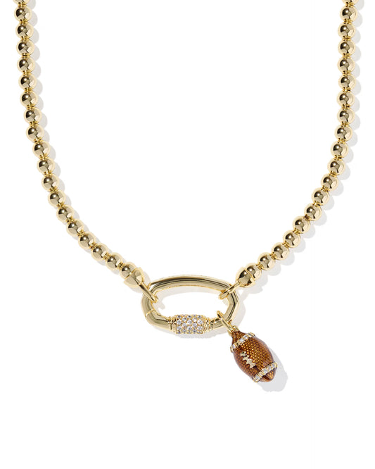 KENDRA SCOTT FOOTBALL METAL STRAND NECKLACE