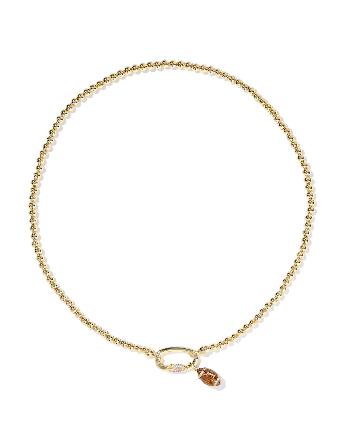 KENDRA SCOTT FOOTBALL METAL STRAND NECKLACE