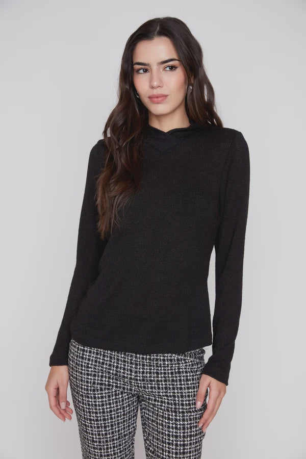 Renuar V Mock Neck Top R7825 55K