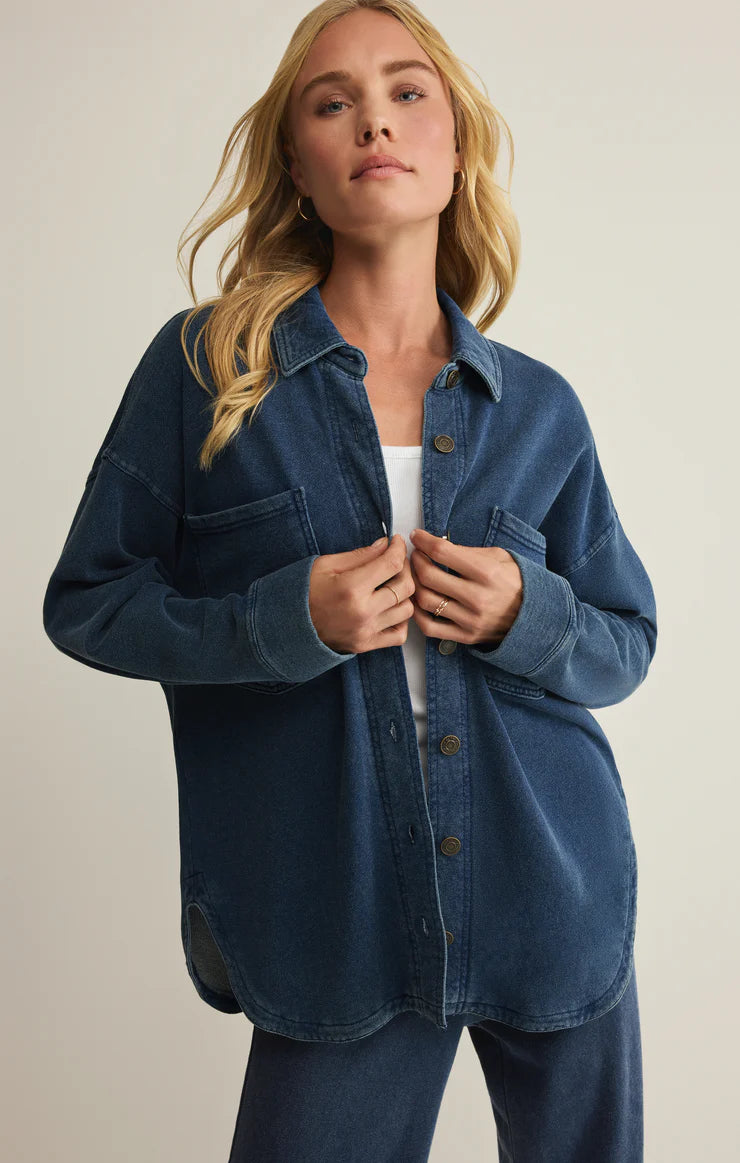 Z Supply All Day Knit Denim Jacket ZJ253868