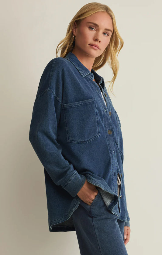 Z Supply All Day Knit Denim Jacket ZJ253868