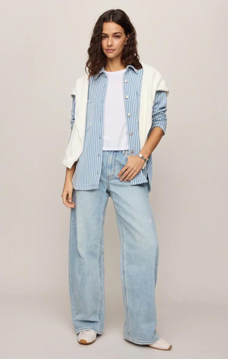 Z Supply All Day Knit Stripe Jacket ZJ261970