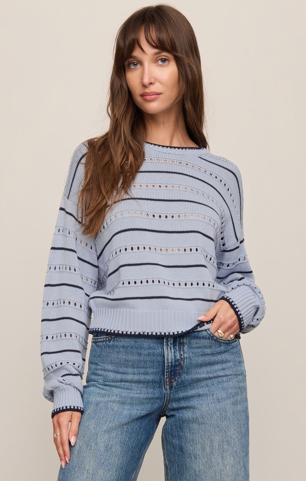 Z Supply ZW263254 Darby Stripe Sweater