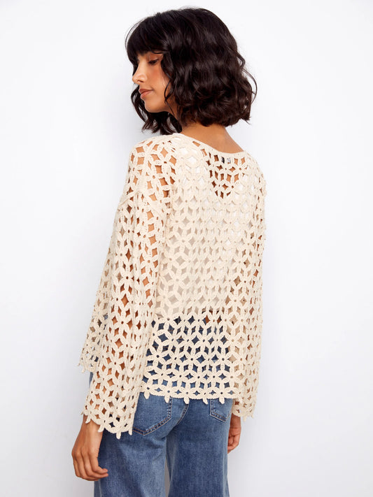 Charlie B 3/4 Sleeve Flower Blouse C4706/777C
