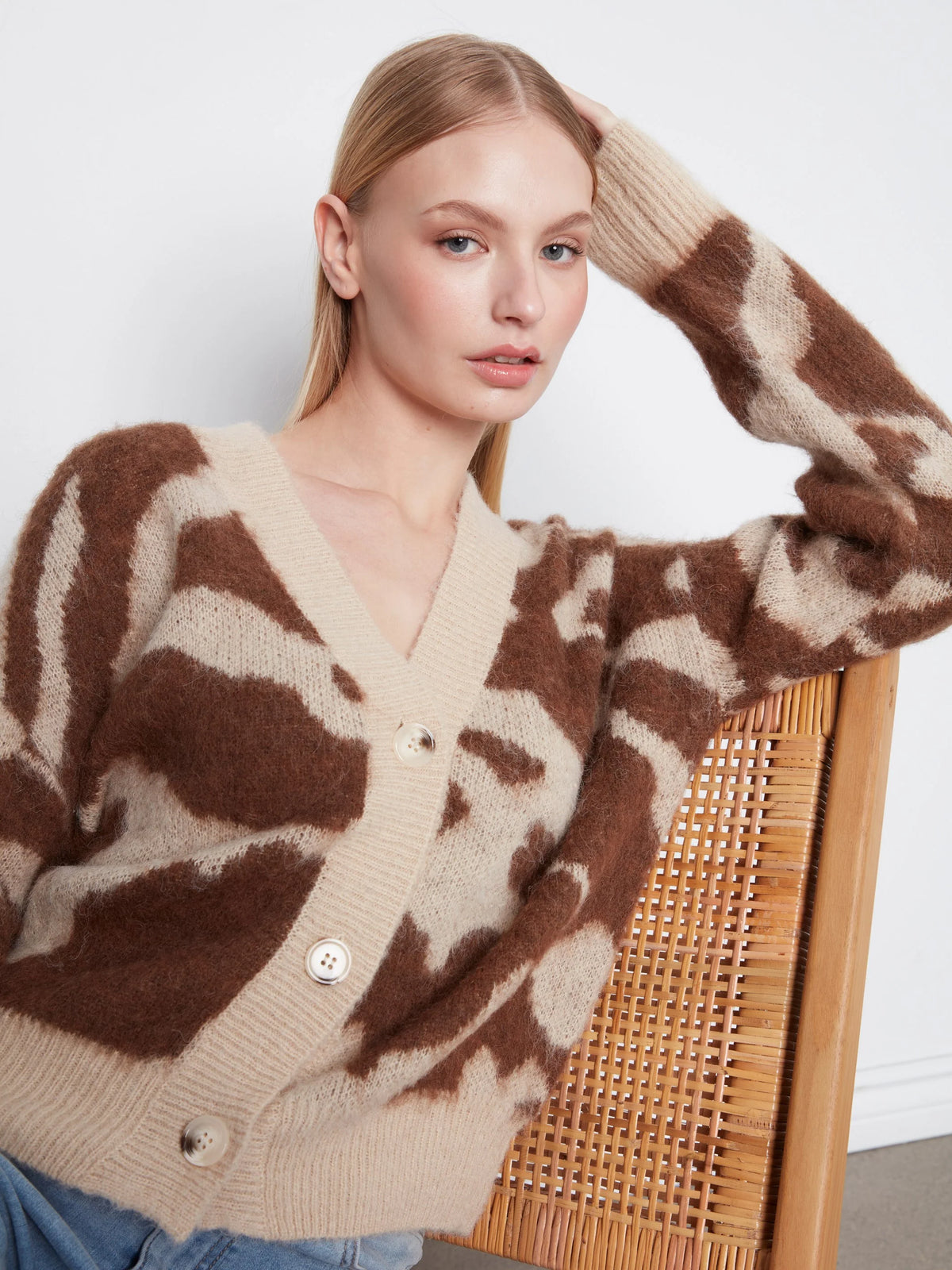 Charlie B Drop Shoulder Cardigan C2164/809C