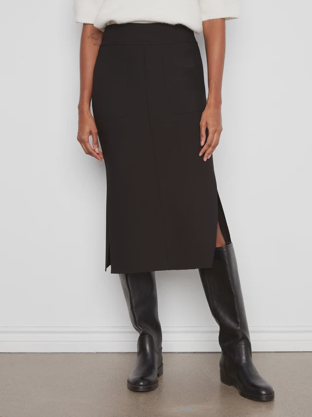 Charlie B Crepe Skirt W/Patch Pocket C7076RR/049C