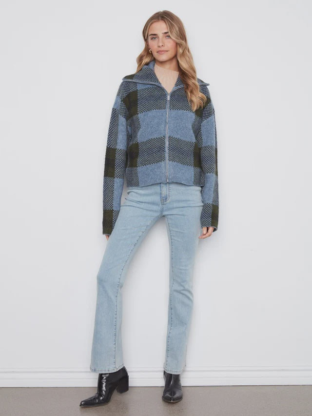 Charlie B High Collar Cardigan C2177/714C