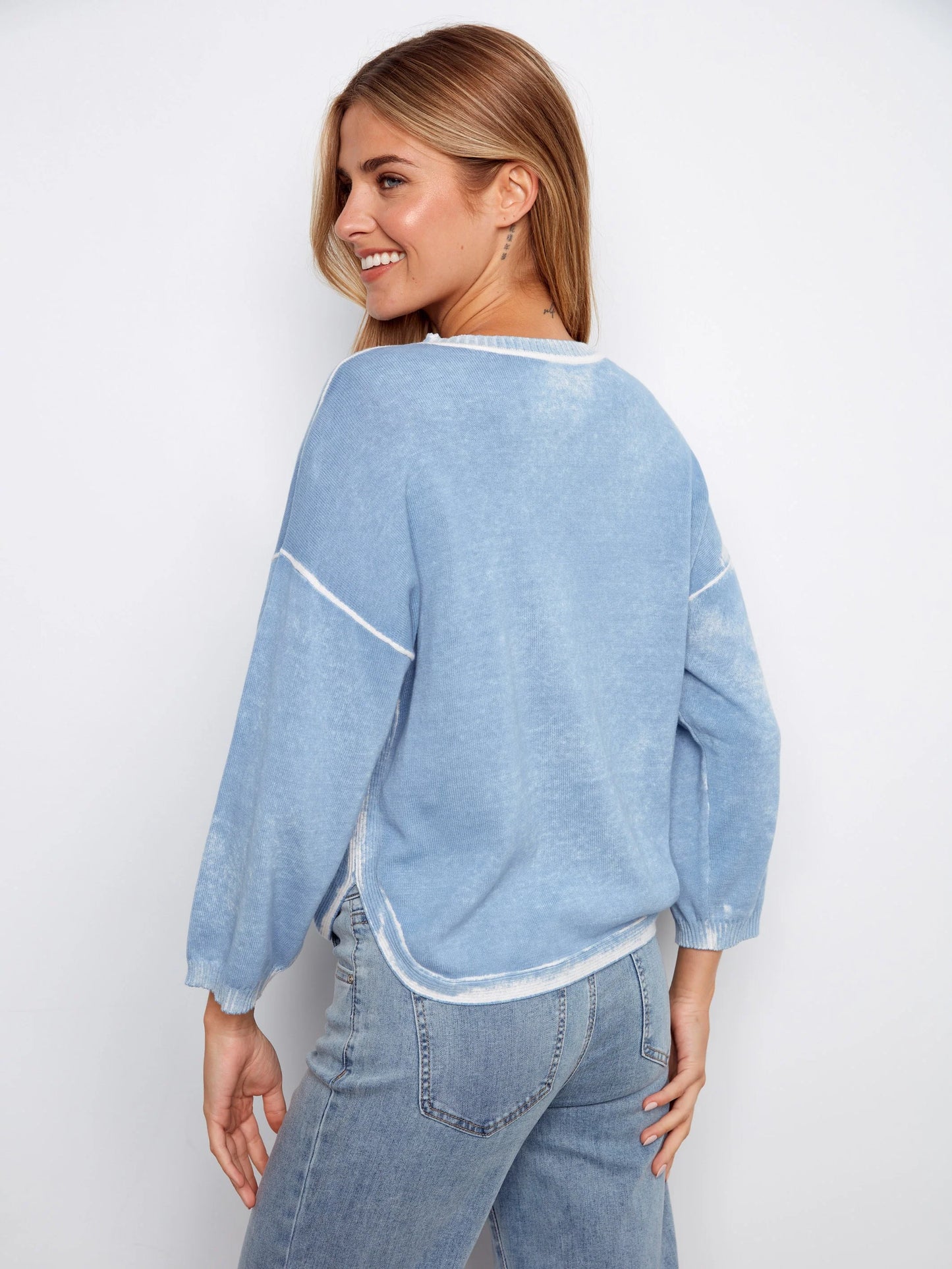 Charlie B 3/4 Sleeve Sweater C2964P/261B