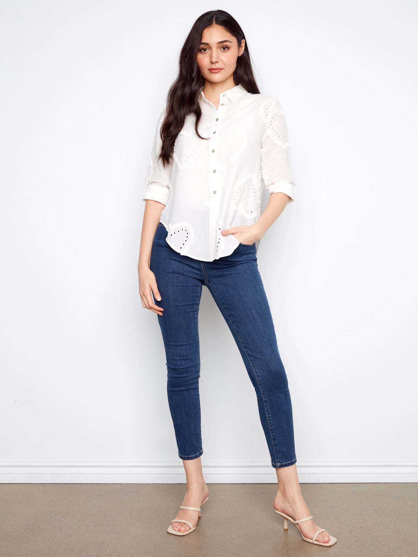 Charlie B Textured Blouse C4652E / 609C