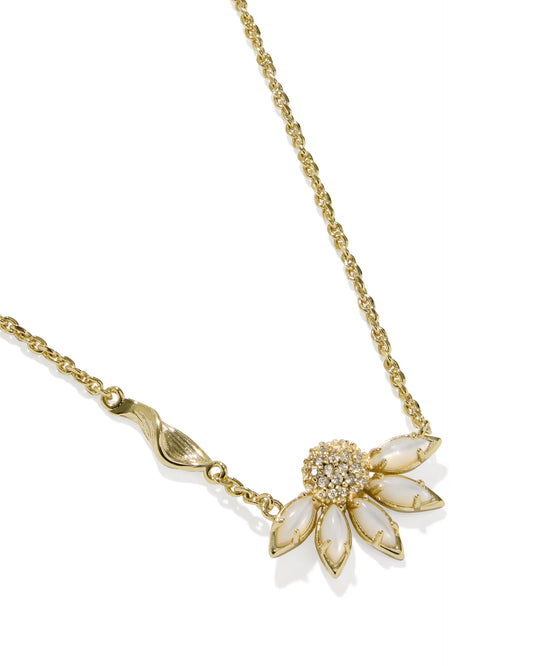 KENDRA SCOTT ANYA FLOWER SHORT PENDANT NECKLACE