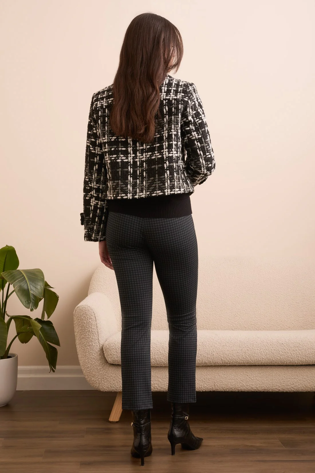 Tribal Tweed Boucle Lined Blazer 24070 8295