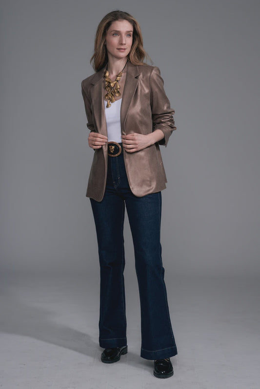 Insight Scrunch Sleeve Vegan Blazer BCJ4701B