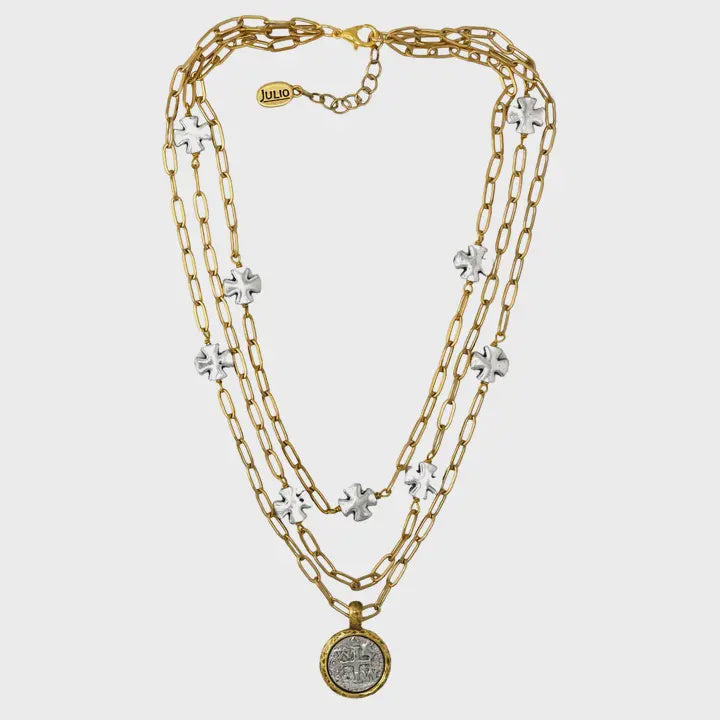 Julio Designs Opelika Strand Cross Necklace
