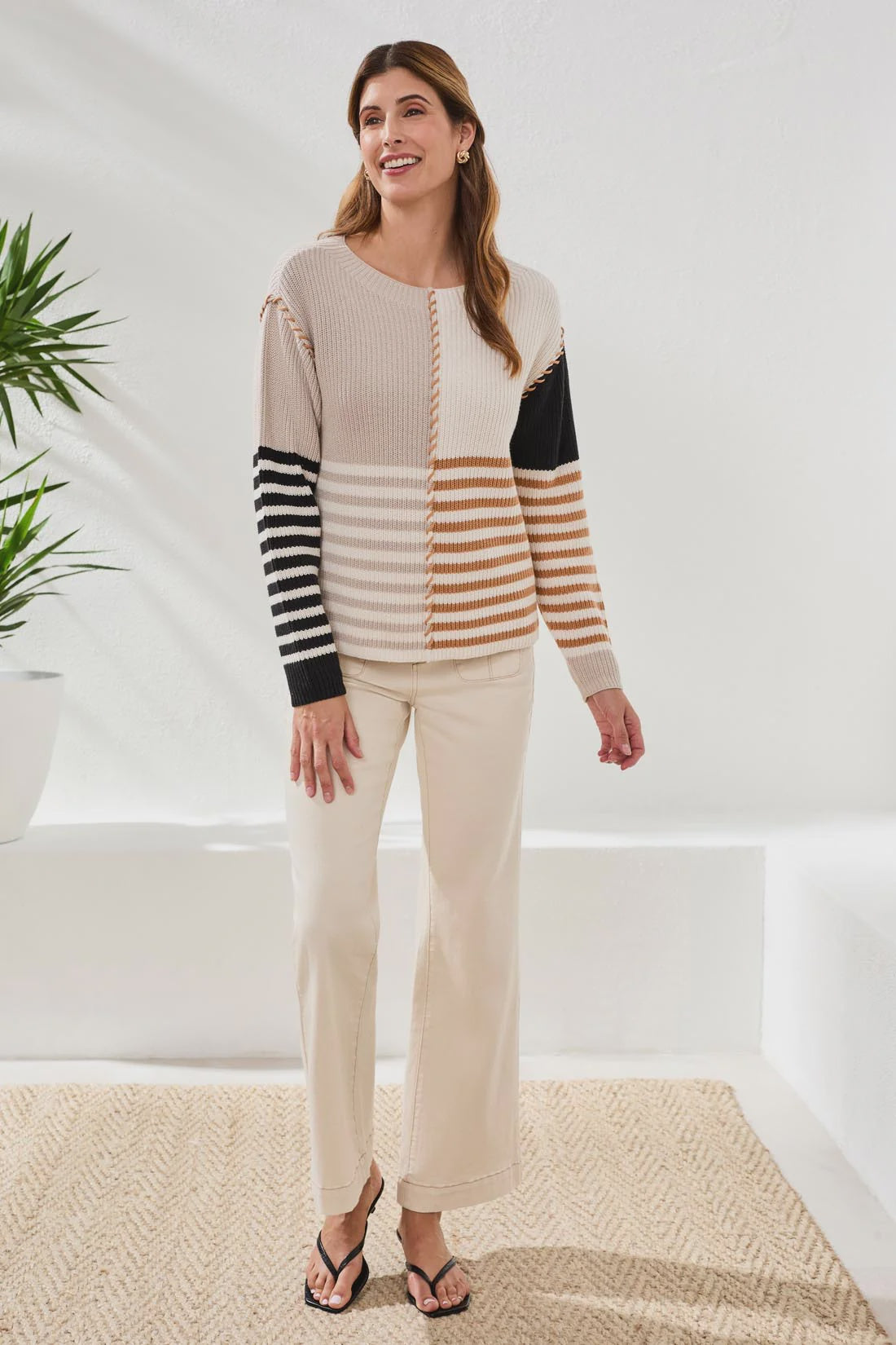 Tribal Multi Stripe Sweater 2338O-8077-0979