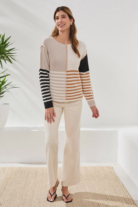 Tribal Multi Stripe Sweater 2338O-8077-0979