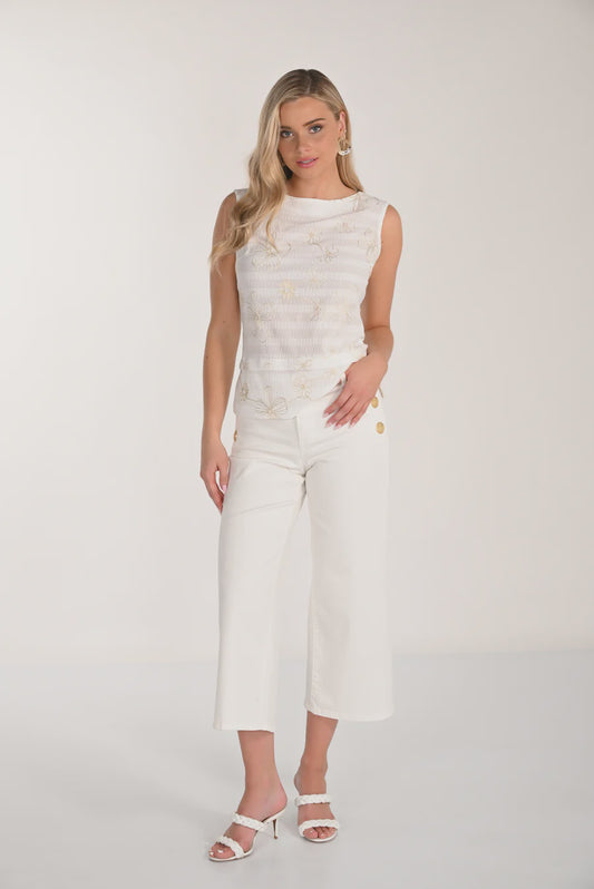 Frank Lyman Woven Denim Pant 265590