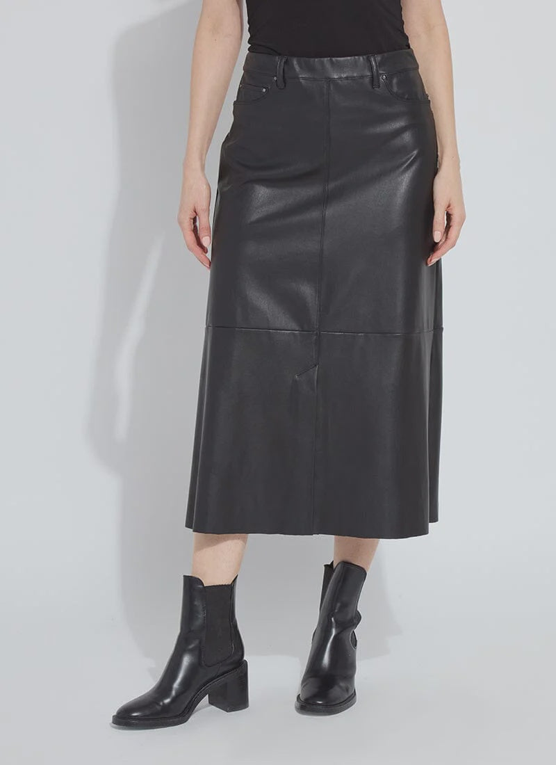Lysse Waren A-Line Vegan Leather Skirt 32-3710-M8