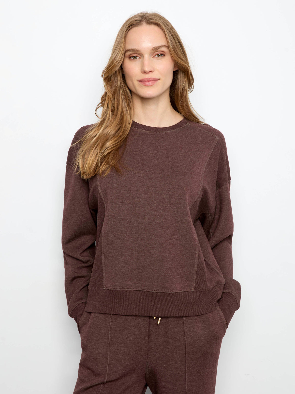 Charlie B Crewneck Soft Scuba Top C1462/825C