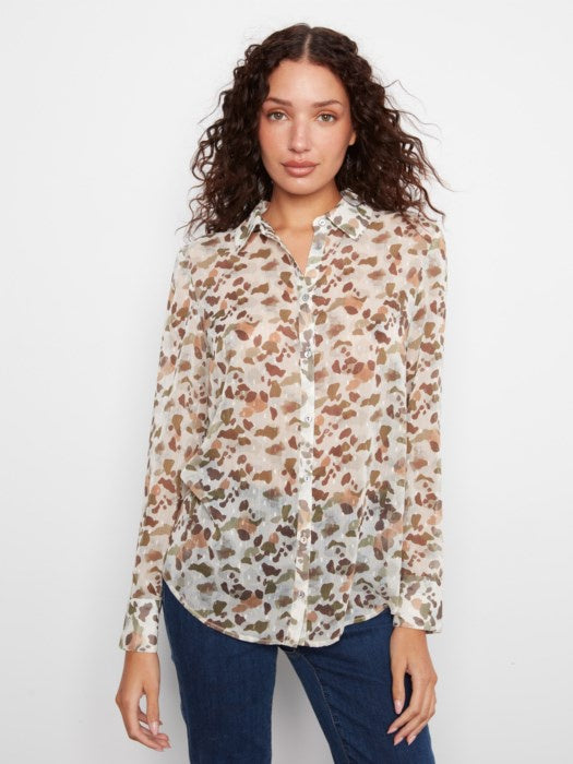 Charlie B Long Slv Button Up Shirt C4252YY/335C