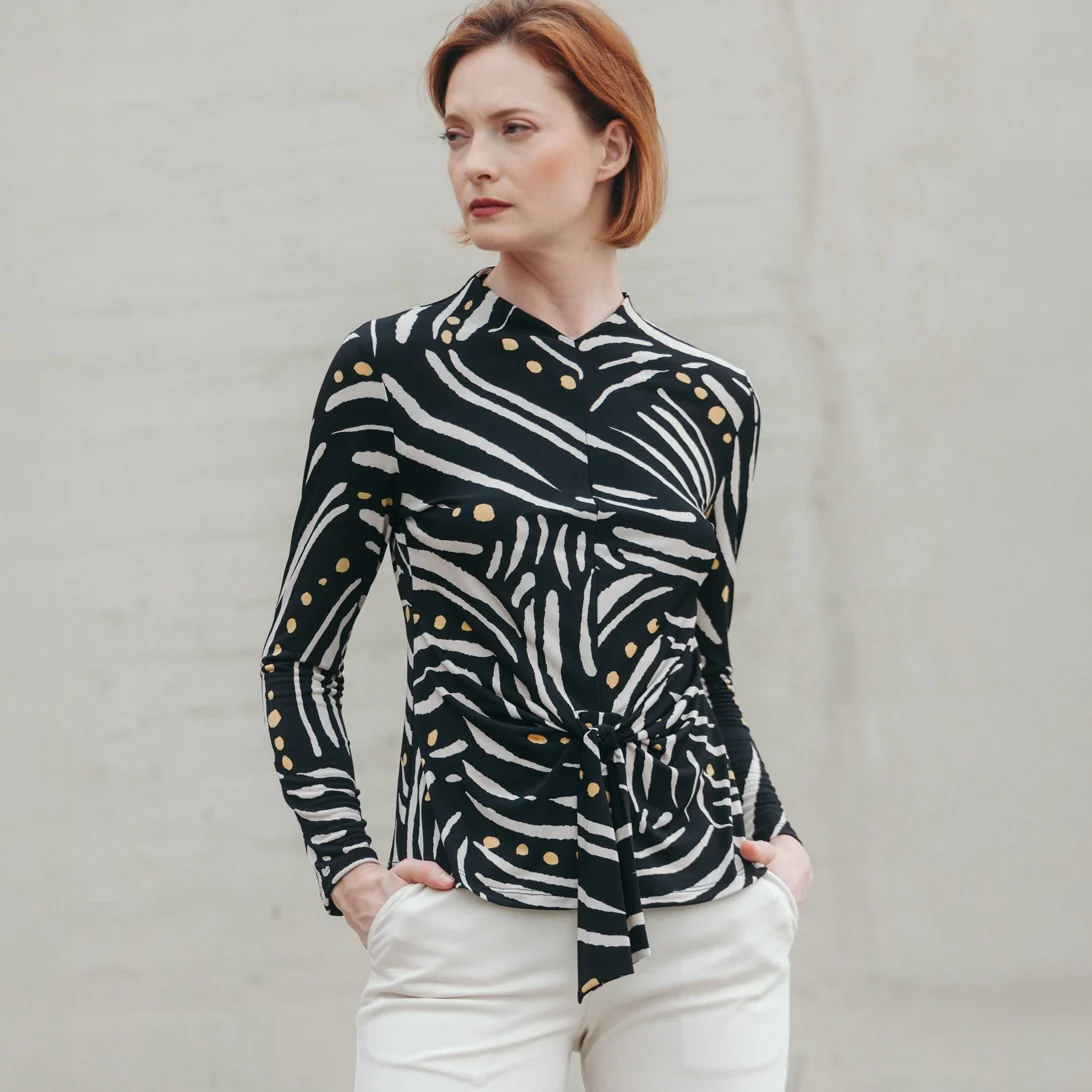 Clara Sunwoo Dotted Stripe Top T113LP7
