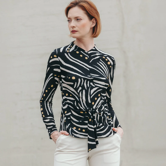 Clara Sunwoo Dotted Stripe Top T113LP7