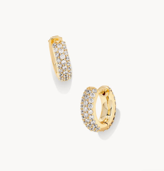 MIKKI PAVE HUGGIE EARRINGS