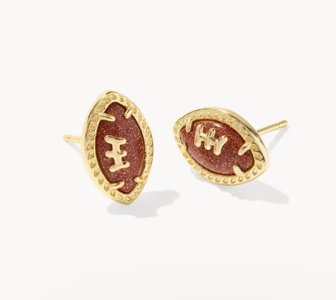 KENDRA SCOTT FOOTBALL STUD EARRINGS