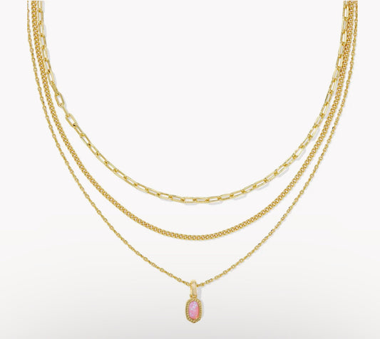 KENDRA SCOTT MINI ELISA TRIPLE STRAND NECKLACE