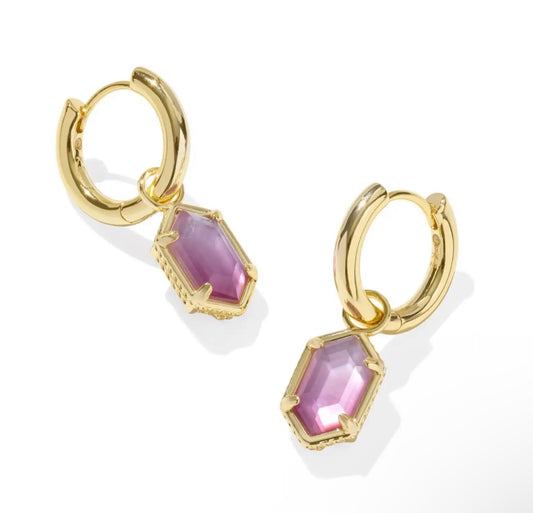 KENDRA SCOTT HALLIE HUGGIE EARRINGS