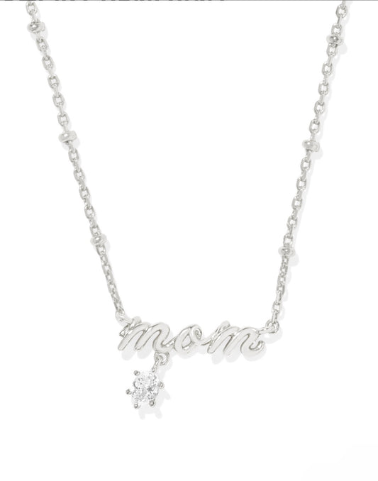 KENDRA SCOTT MOM CRYSTAL SHORT PENDANT NECKLACE
