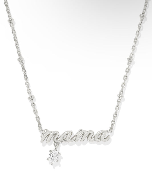 KENDRA SCOTT MAMA CRYSTAL SHORT PENDANT NECKLACE
