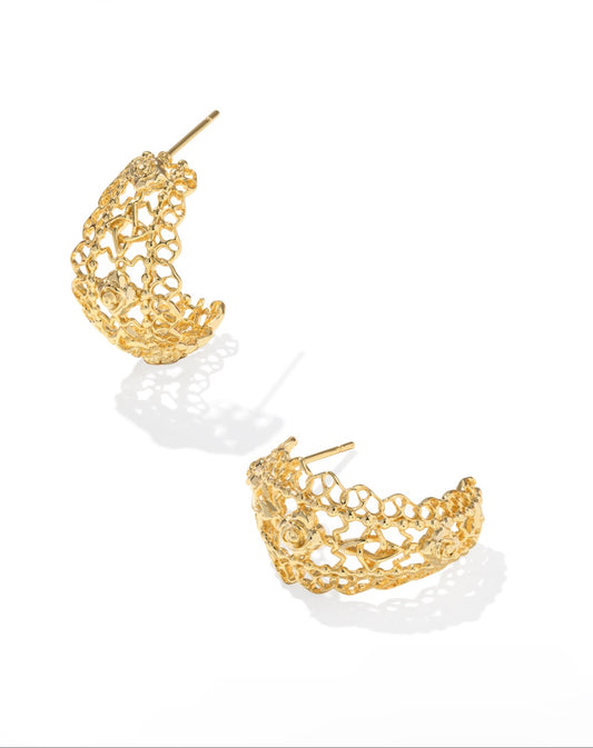 KENDRA SCOTT KRISTA LACE HUGGIE EARRINGS