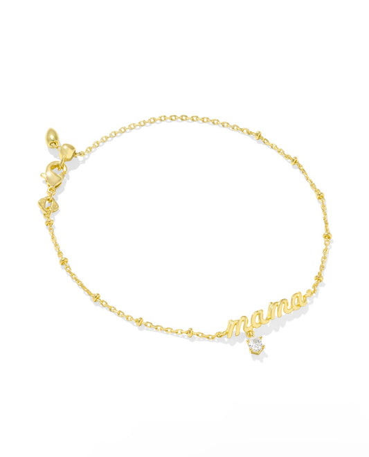KENDRA SCOTT MAMA CRYSTAL DELICATE CHAIN BRACELET