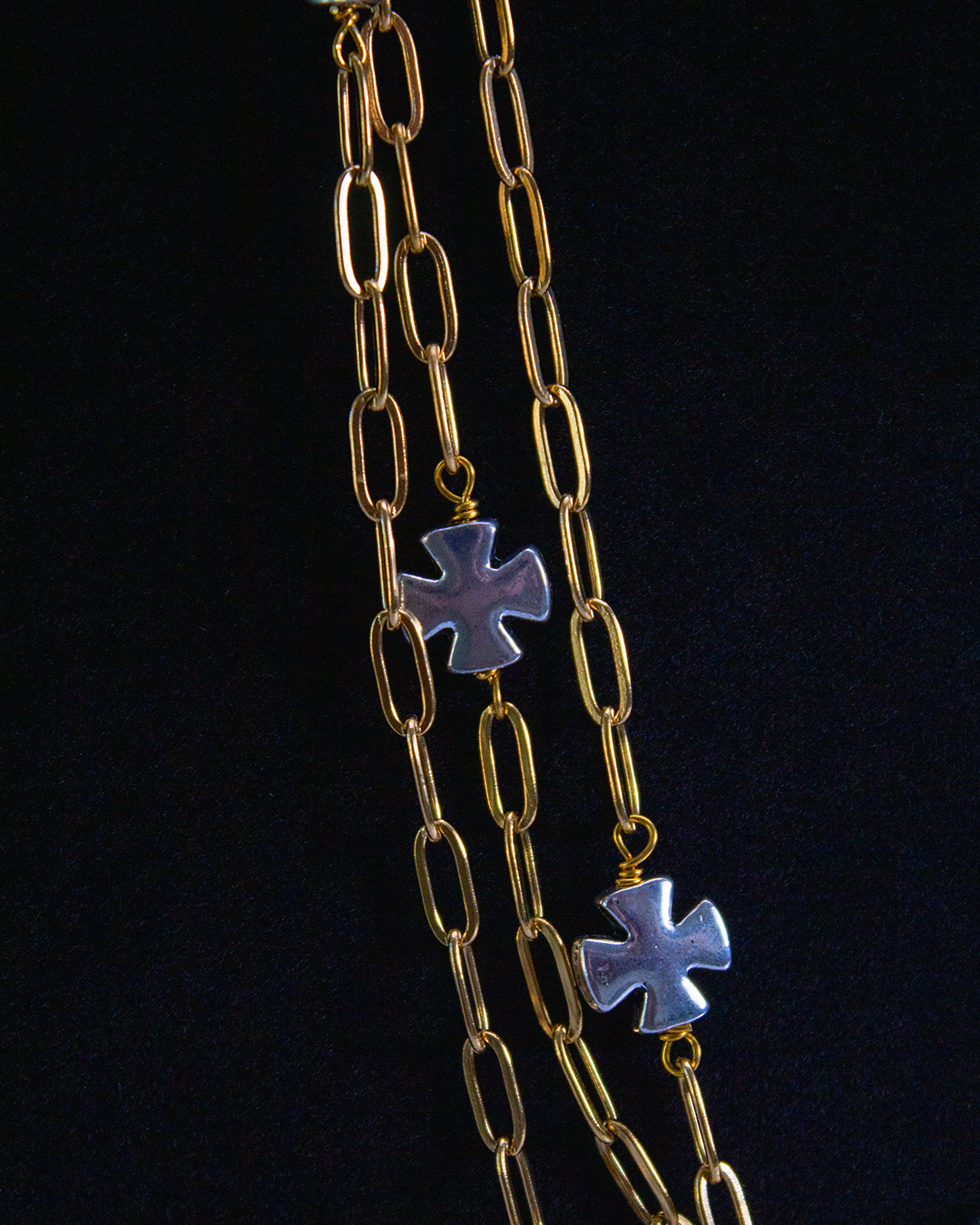 Julio Designs Opelika Strand Cross Necklace