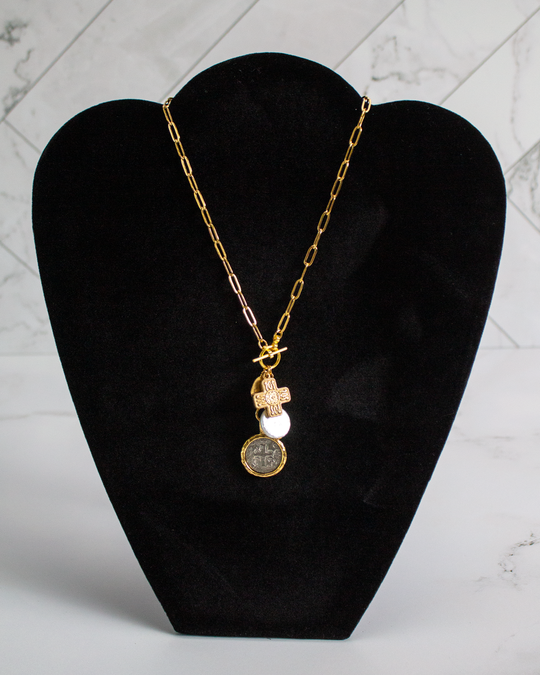 Julio Designs Sharona Charm Cluster Necklace