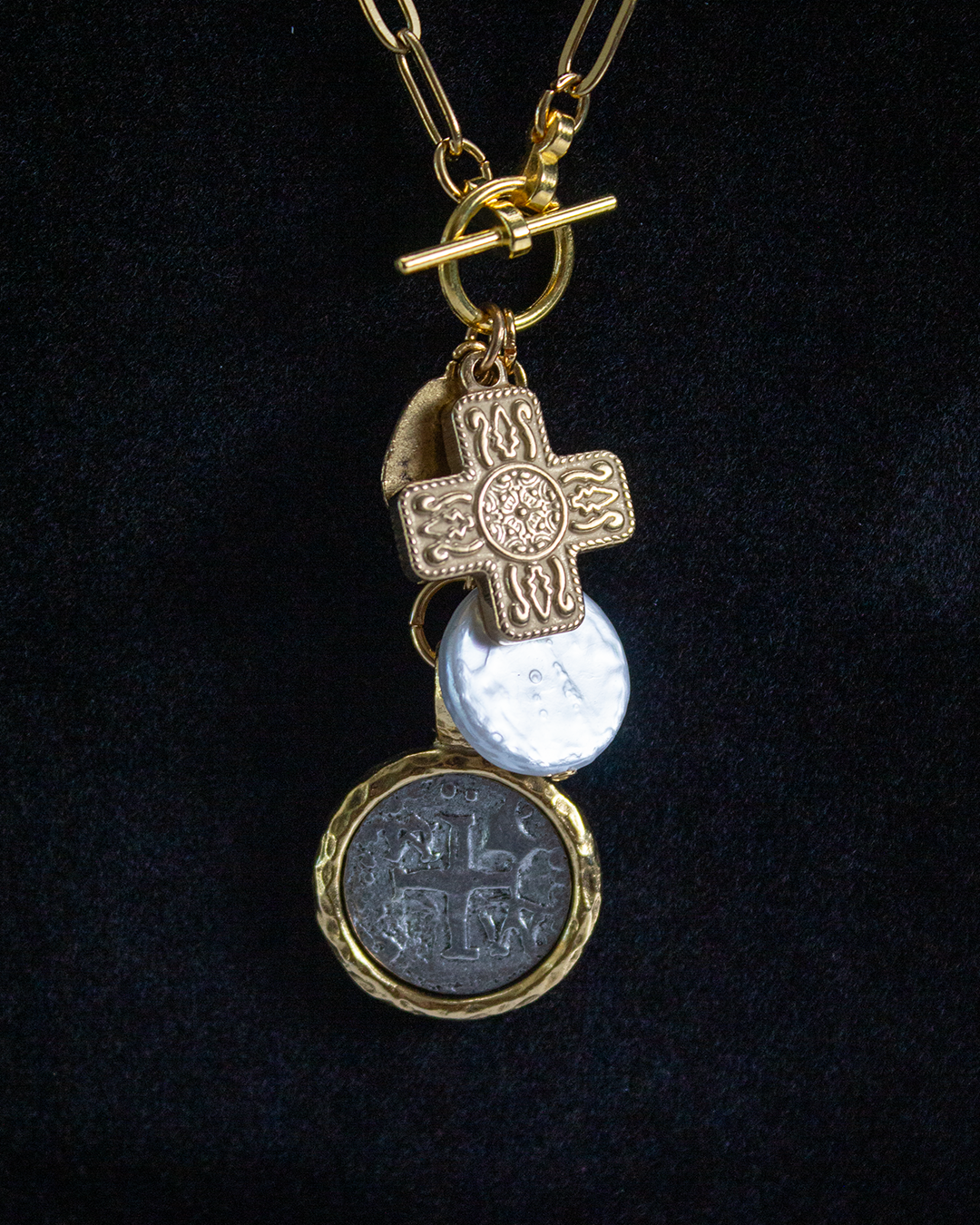 Julio Designs Sharona Charm Cluster Necklace