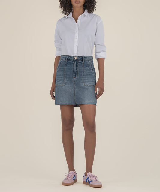 Kut Bristol Denim Skirt  KK23602