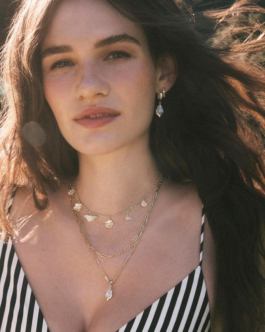 KENDRA SCOTT ADRIANA SCALLOP FRAME MULTI STRAND NECKLACE