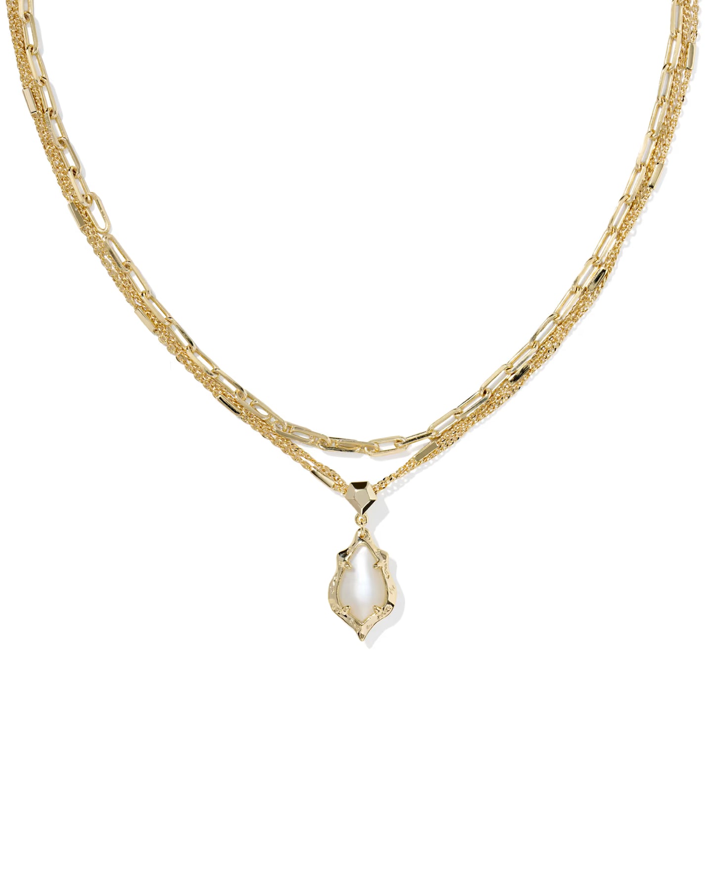 KENDRA SCOTT ADRIANA SCALLOP FRAME MULTI STRAND NECKLACE