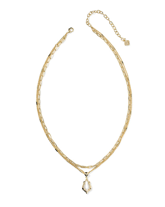 KENDRA SCOTT ADRIANA SCALLOP FRAME MULTI STRAND NECKLACE