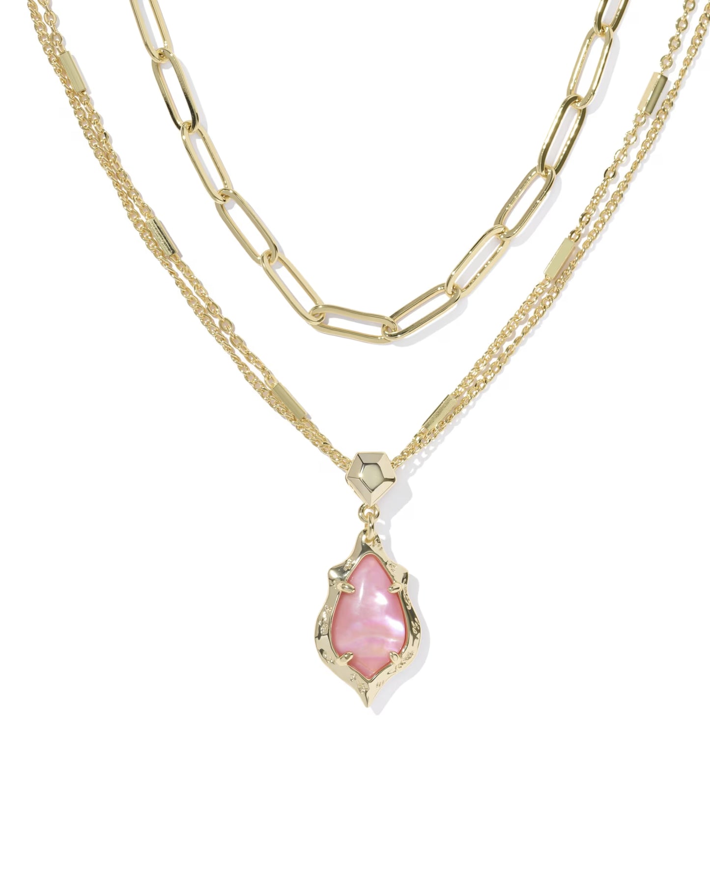 KENDRA SCOTT ADRIANA SCALLOP FRAME MULTI STRAND NECKLACE
