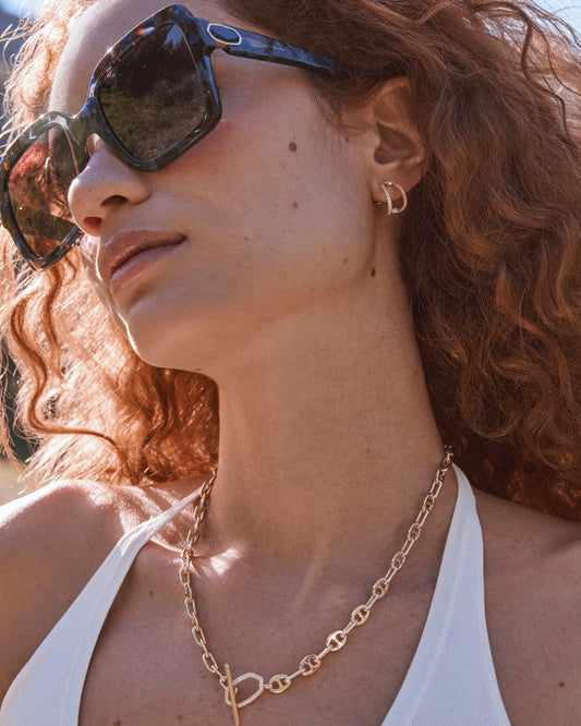 KENDRA SCOTT DAPHNE PAVE HUGGIE EARRINGS