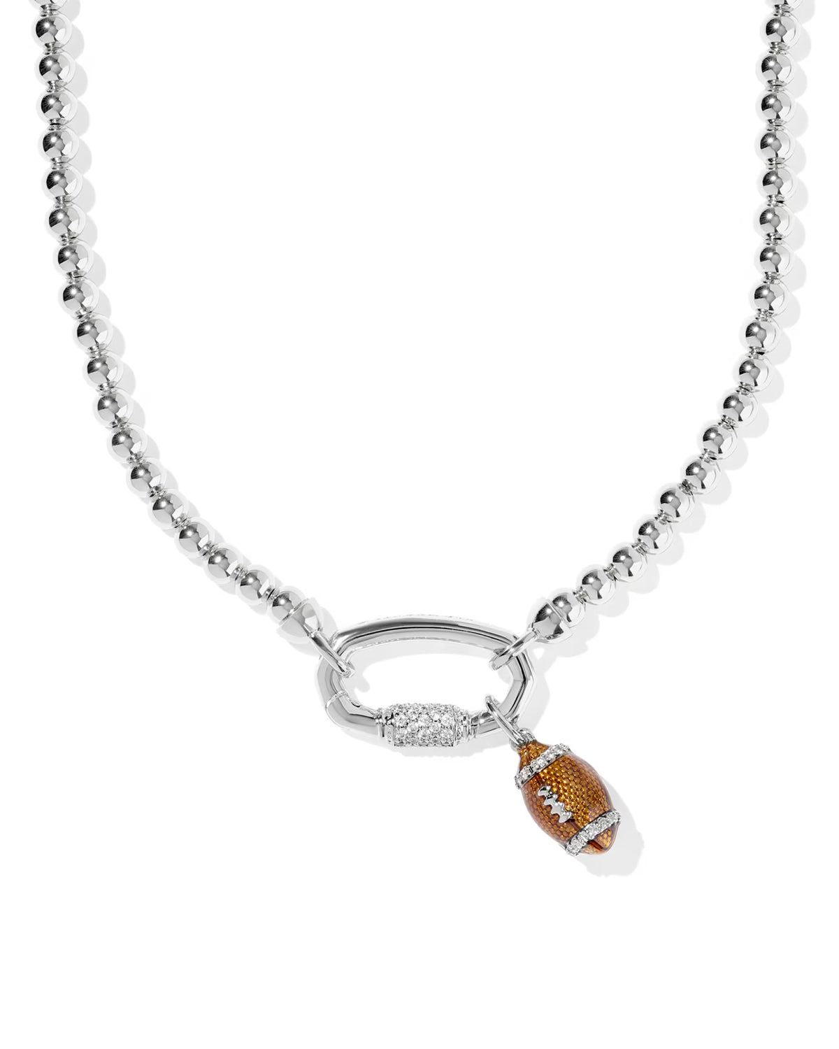 KENDRA SCOTT FOOTBALL METAL STRAND NECKLACE