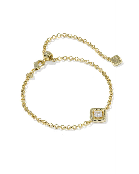 KENDRA SCOTT MALLORY CRYSTAL DELICATE CHAIN BRACELET